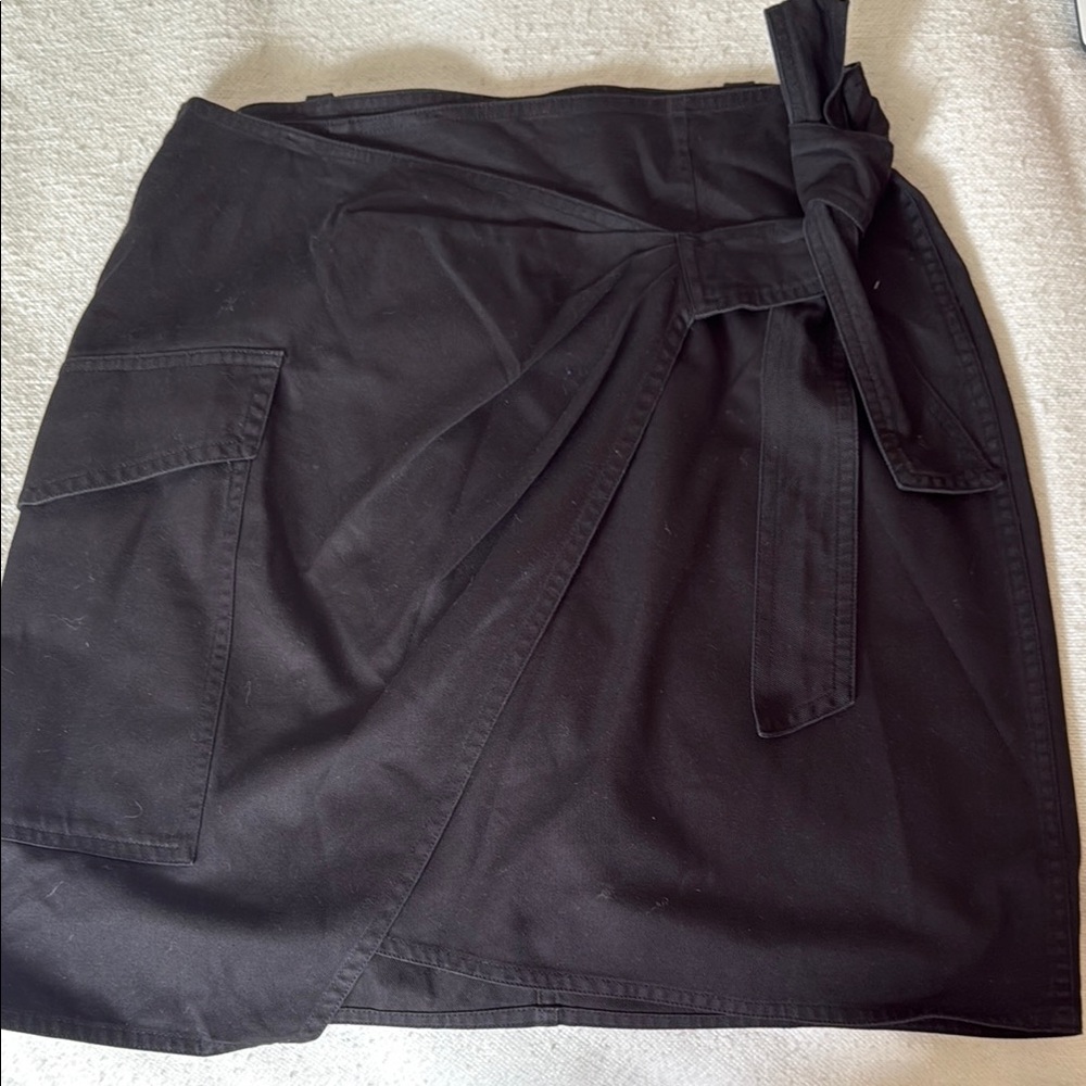 Elegant Black Wrap Skirt
